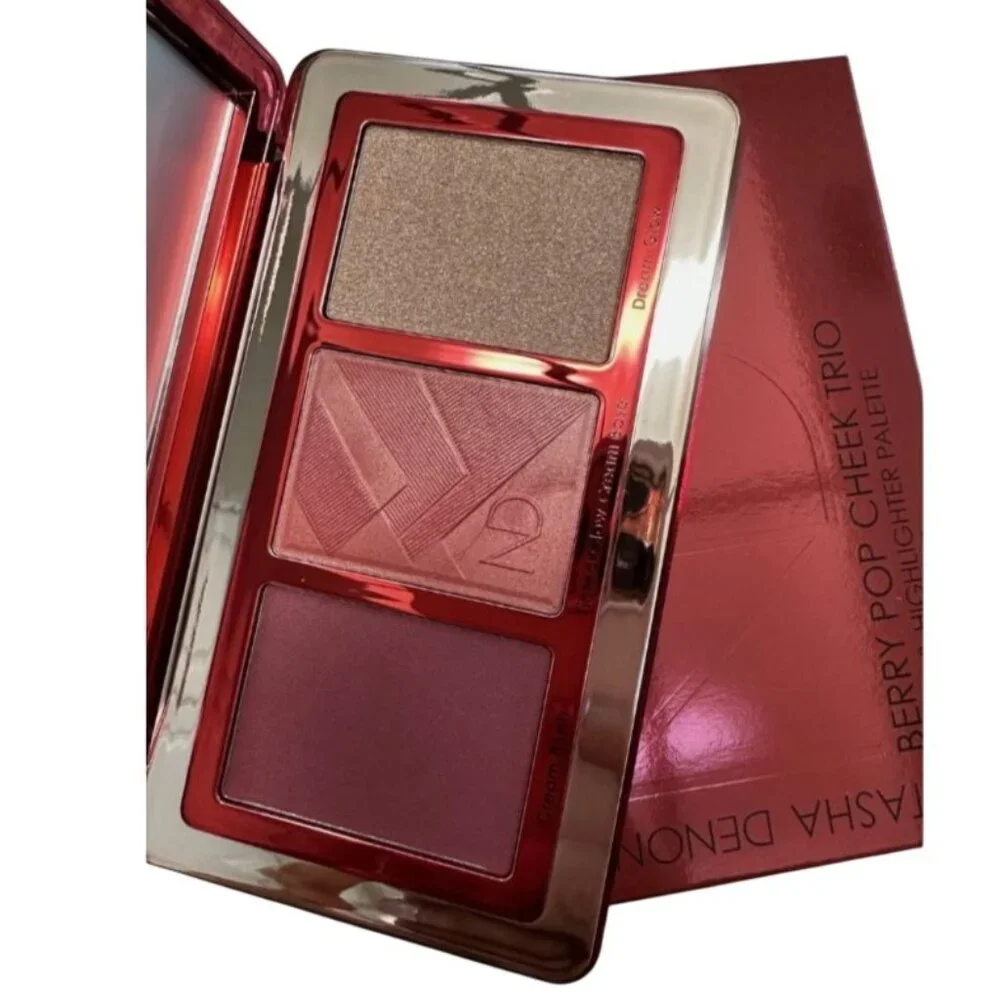 Natasha Denona Berry Pop Cheek Trio Blush & Highlighter Palette
